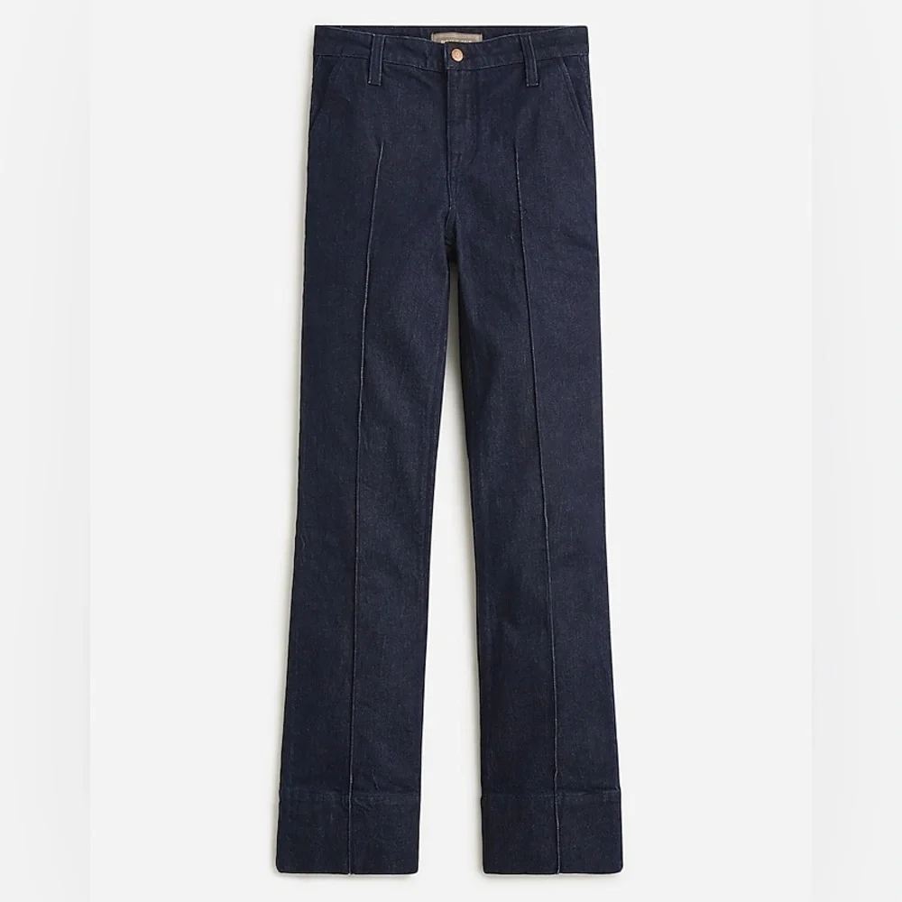J Crew Limited-edition Point Sur pintuck flare jean in Rinse wash Item BS296